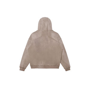 Vente flash Nouveauté Sweat à capuche en molleton 100% coton pour homme Solide délavé au soleil Brodé Respirant Sweat à capuche d'hiver avec poche - Product Image 4