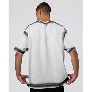 Camiseta Unisex Extra Grande de Peso Pesado - 100% Algodón Orgánico con Impresión Digital y Serigrafía en Blanco y Negro - Product Image 3