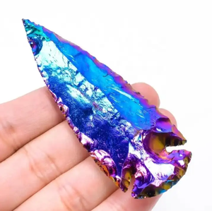 หัวลูกศรออร่าออบซิเดียนหัวลูกศรทรงพระจันทร์เสี้ยวเคลือบไทเทเนียมหัวลูกศรออร่า - Product Image 4