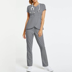 Haute qualité respirant tricoté mode femmes soins infirmiers gommage ensembles pantalon droit grands uniformes d'hôpital mignon Sexy - Product Image 2
