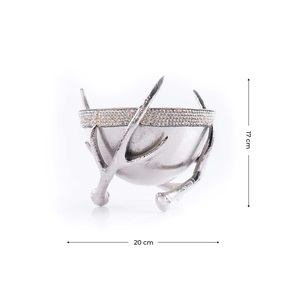 Bols de service décoratifs modernes et élégants en aluminium poli, écologiques, pour salades et plats, pour hôtels et restaurants, de la marque Antler Home Decoration - Product Image 2