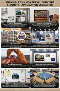Nouveaux Aimants de Réfrigérateur Personnalisés en Résine 3D, Souvenirs des Villes des États-Unis, Aimants de Voyage pour Réfrigérateur, Cadeaux Touristiques des États, Fabrication OEM ODM, Vente en Gros - Product Image 2