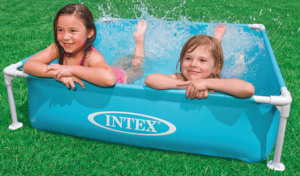 Piscina Quadrata Mini Frame Cm. 122x122x30 H (lt. 342) Col. Blu - Product Image 1