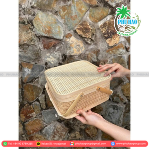 Cesta de regalo única y elegante de bambú de Vietnam para hacer que tus regalos se destaquen - Product Image 4