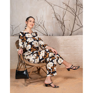 Conjunto de Cordón de Rayón Estampado Más Vendido para Verano, para Oficina y Uso Diario, Ropa Femenina, Conjunto de Cordón Modesto para Venta de Exportación - Product Image 1