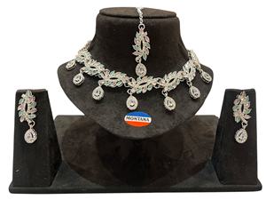 Conjunto de collar de Gargantilla clásica para mujer con estilo con pendientes de diamantes para fiestas aniversarios eventos tradicionales Idea de regalo - Product Image 3