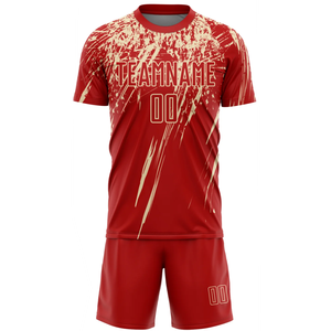 Conjuntos de Camisetas y Pantalones Cortos de Fútbol Sublimados Personalizados al por Mayor para Adultos - 100% Poliéster Elástico de Secado Rápido Antibacteriano - Product Image 5