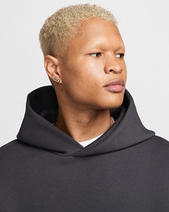 เสื้อฮู้ดแขนยาวของผู้ชายแบบไหล่ตกสไตล์วินเทจผ้าฝรั่งเศส100% ปักลายบ็อกซี่สำหรับฤดูหนาว - Product Image 5