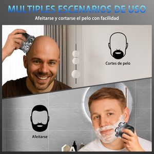 Rasoir de tête portable rechargeable pour homme, étanche IPX7 (utilisation humide/sèche), écran LED, verrouillage de voyage, lame en acier inoxydable, alimentation USB pour camping-car - Product Image 2