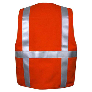 สีที่กําหนดเองอุตสาหกรรมก่อสร้างปรับแต่งโลโก้สะท้อนแสง Hi Vis ชุดป้องกัน Workwear เสื้อกั๊กความปลอดภัยในการทํางาน Hi Vis พร้อมกระเป๋า - Product Image 5