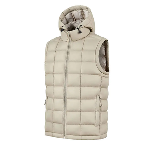 Gilet à bulles matelassé léger en duvet pour hommes, fabriqué en usine, conception Offre Spéciale sur mesure, gilets en duvet de canard, gilets gonflés en duvet de canard - Product Image 6