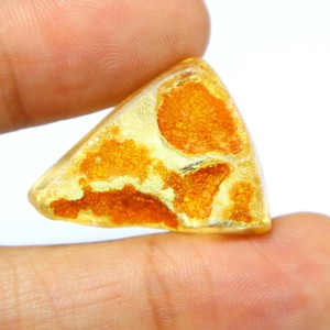 พลอยคาโบชองสีเหลืองอำพันแบบบอลติกธรรมชาติ16 CTS อัญมณีทรงแฟนซีสีโปแลนด์อำพันที่น่าตื่นตาตื่นใจหินหลวมสำหรับทำเครื่องประดับอัญมณี - Product Image 3