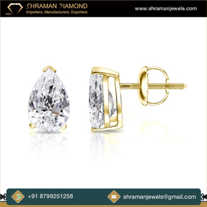 ต่างหูเม็ดเดี่ยวประดับเพชรที่ใช้ในห้องทดลองรับรองว่าเป็นเงินสเตอร์ลิง2.00 tcw 925 - Product Image 3