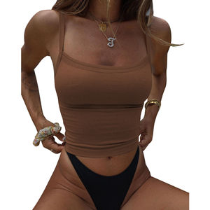 Camisole en tissu de bambou doux Débardeur écologique pour femmes, couleur unie, teint, Fournisseur de gros, Camisole en coton pour femmes - Product Image 4