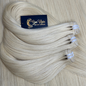 Extensiones de Cabello Humano Vietnamita de la Marca Sun Hair Company, Color Rubio 613, Alineadas con la Cutícula, Doble Trama, Cabello Virgen para Pelucas - Product Image 3