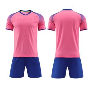 Ensemble de maillot de football à manches courtes pour hommes durable, uniforme de football pour adultes, maillot de football bleu pour garçon, nom personnalisé, numéro DIY - Product Image 2