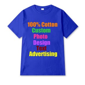 2025 Camiseta de algodón puro con estampado de logotipo personalizado Unisex para hombre Harajuku Color sólido letra de punto anuncios personalizados fotos de texto - Product Image 5