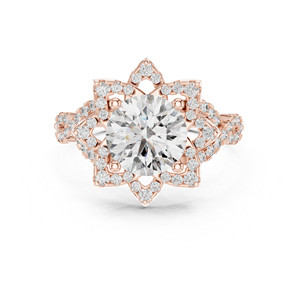 Anillo de Oro Amarillo de 14K con Diamante Redondo Cultivado en Laboratorio |   Anillo de Aniversario |   Diamante Cultivado Nuevo - Product Image 2