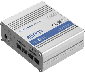 Qualidade Roteador 4G Teltonika RUTX11 4G /LTE CAT 6 Roteador WiFi 2x SIM com VPN GPS Bluetooth Ethernet 3x LAN 1 GB 1x WAN 1 GB I/O
