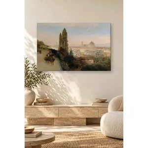 Impression sur toile de Fida Achenbach : Vue de Florence depuis la colline - Product Image 4