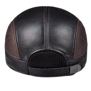 Casquettes en cuir véritable de baseball en gros pour hommes, respirantes, classiques, chaudes, de haute qualité, réglables, nouvelle arrivée, casquettes en cuir d'hiver - Product Image 3