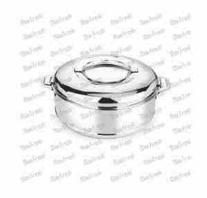 Ensemble de 3 casseroles indiennes en acier inoxydable marmite isolée pour garder les aliments au chaud Casserole de la meilleure qualité - Product Image 4