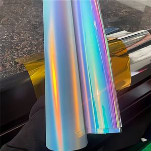 สติ๊กเกอร์ไวนิลติดรถยนต์สีขาวโครเมี่ยมรุ้งแบบม้วนเต็มแผ่น รุ่นหรูหรา ยืดหยุ่นได้ 30% ป้องกันรังสียูวี เปลี่ยนสีได้ ซ่อมแซมตัวเองได้ - Product Image 3