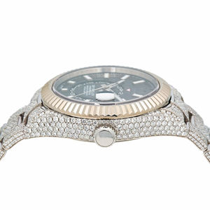 Reloj Automático de Cuarzo para Hombre, con Incrustaciones de Moissanita, Correa de Acero Inoxidable de 20 mm, Edición Limitada de Lujo - Product Image 3