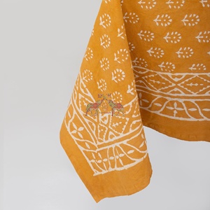 High Quality Hand Block Printed Floral Dabu Print Design Cotton <b>Tablecloth</b> HandcraftedTraditional Heritage Table Cover for Home - Product Image 6