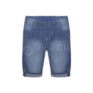 Shorts d'entraînement décontractés pour hommes personnalisés de haute qualité 100% coton avec taille élastique motif solide taux de gros hommes Jeans Shorts - Product Image 1
