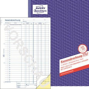Papel para Recibos de Caja Registradora Avery Zweckform DIN A4 1 Copia 2 x 40 Hojas - Product Image 1