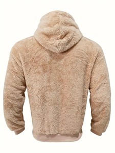 Sudadera con capucha y logotipo personalizado de alta calidad para hombre, Sudadera con capucha lisa de poliéster y tejido polar en blanco, sudadera cómoda con capucha en relieve para hombre - Product Image 3