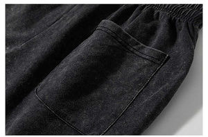 Men's Custom Print heavyweigth Acid Wash <b>Shorts</b> <b>T</b>-<b>Shirt</b> <b>Set</b> Breathable Vintage Summer Clothing with Logo Design Two-Piece <b>Sets</b> - Product Image 6