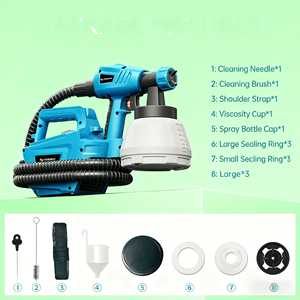 Pistola de Pintura Profesional de 800W con Tanque Extraíble de 1300ml, 4 Boquillas, 3 Patrones de Pulverización, Rendimiento Versátil de 1200ml/min - Product Image 4