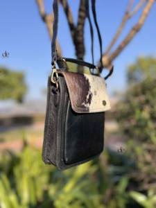 New Design Sling Bag Genuine Leather <b>Handbag</b> Gypsy Boho Hair on Hide Fur Vintage Handmade Western Style Bag Multi Uses Bags - Product Image 2