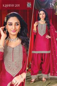 Nueva llegada Vichitra seda con bordado Kurti Set proveedor mundial de Surat a precio mayorista - Product Image 5