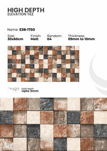 กระเบื้องพอร์ซเลนสำหรับผนังภายนอก ขนาด 300x600 มม. สำหรับตกแต่งผนังสไตล์โมเดิร์น - Product Image 3