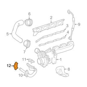 Junta de la Línea de Aceite del Turbocompresor, Sello Inferior del Tubo de Retorno de Aceite Izquierdo/Derecho para Motor <span class=keywords><strong>Mercedes</strong></span> Benz M278 A2781810080 A2781810580 - Product Image 3