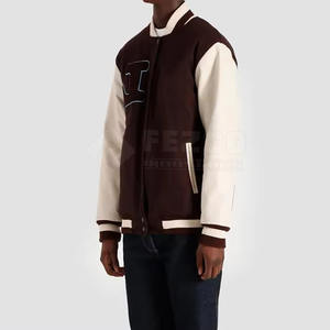 Veste de survêtement en cuir respirant de haute qualité, col montant, à capuche, avec logo sur le devant, veste d'hiver - Product Image 3