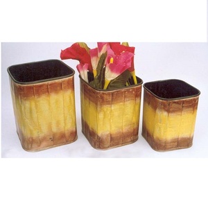 Hand Crafted Printed <b>for</b> Christmas Party Celebration Decoration Planter <b>Pot</b> Exclusive Style Planter <b>Pot</b> Set of 3 - Product Image 5