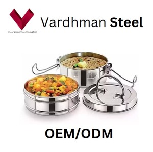 Customized Logo Office Hotel Grade Stainless Steel Locking Compartment Durable 7*2 Plain Tiffin Lunch <b>Clip</b> Adults Box Office - Product Image 4