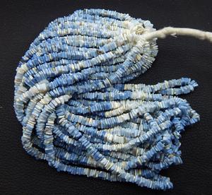 Prêt à expédier perles d'espacement Heishi d'opale bleue naturelle perles de pierres précieuses d'opale de forme carrée - Product Image 4