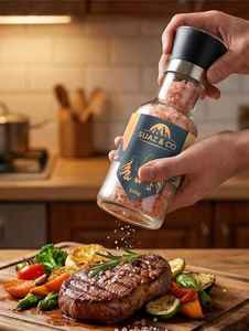 Sel rose de l'Himalaya dans un grand moulin en verre réglable, 500g, shaker rechargeable pour les assaisonnements de cuisine - Product Image 5