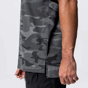 Camisetas estilo camuflaje más vendidas transpirable de talla grande con hombros caídos de punto 100% algodón diseño de impresión personalizado ropa informal para hombres - Product Image 3