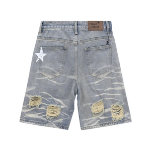 Jeans respirants à séchage rapide pour hommes les plus vendus Shorts personnalisés Jeans droits de style vintage de haute qualité Designers pour shorts d'été - Product Image 6