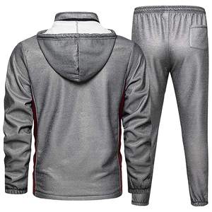 Conjunto de sudaderas con capucha y forro polar para hombre y mujer, ropa deportiva de nuevo diseño, conjunto de chándal informal con logotipo personalizado - Product Image 6