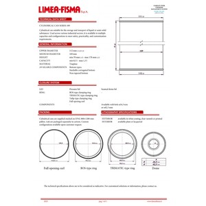กระป๋องทรงกระบอกคุณภาพดีที่สุด ขนาด 109 มม. พร้อมฝาปิดแบบกดหรือฝาโดมแบบมีรูเท ความจุ 0.5 ถึง 1.5 ลิตร - Product Image 2