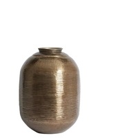Grand vase de sol argenté avec motif ajouré pour le salon, côté canapé, décoration intérieure moderne, accent décoratif provenant d'Inde