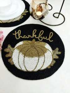 ที่ชาร์จทรงกลมทำด้วยมือสำหรับการรับประทานอาหารสุดหรูและของตกแต่งวันหยุดลูกปัดทำมือไม่เหมือนใครที่รองจานบนเฟอร์นิเจอร์บ้าน - Product Image 3