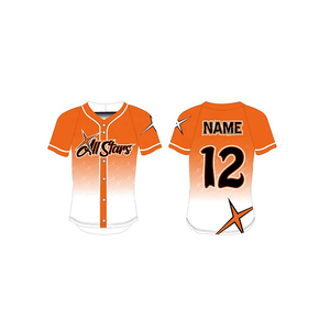 Jersey de equipo uniforme de béisbol cosido Impresión digital sublimación diseño propio personalizado - Product Image 2